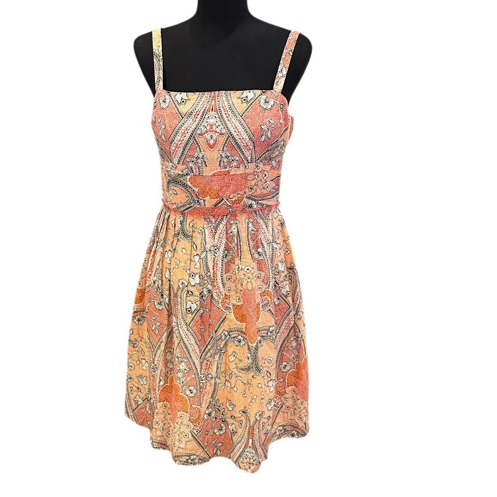 Ann Taylor Floral Patterned Fully Lined Dress